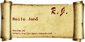Reile Jenő névjegykártya