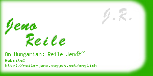 jeno reile business card